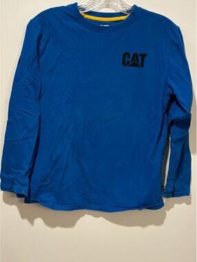 Caterpillar Boys Blue Long Sleeve Tee Size L (14/16)